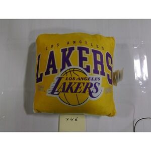 NBA Los Angeles Lakers Throw Pillow Unisex OS Yellow Excellent Sherpa Back